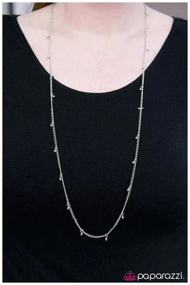 Paparazzi Necklace ~ Small Town Girl - Silver