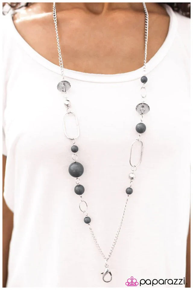 Paparazzi Necklace ~ Back In Business - Silver