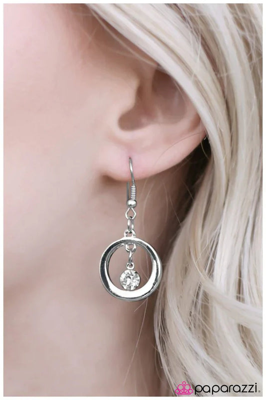 Paparazzi Earring ~ New Money - White