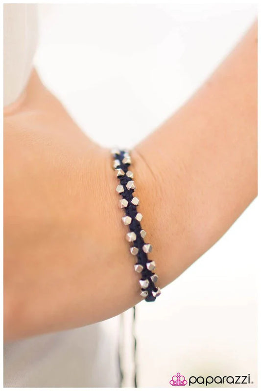Paparazzi Bracelet ~ Never Back Down - Blue