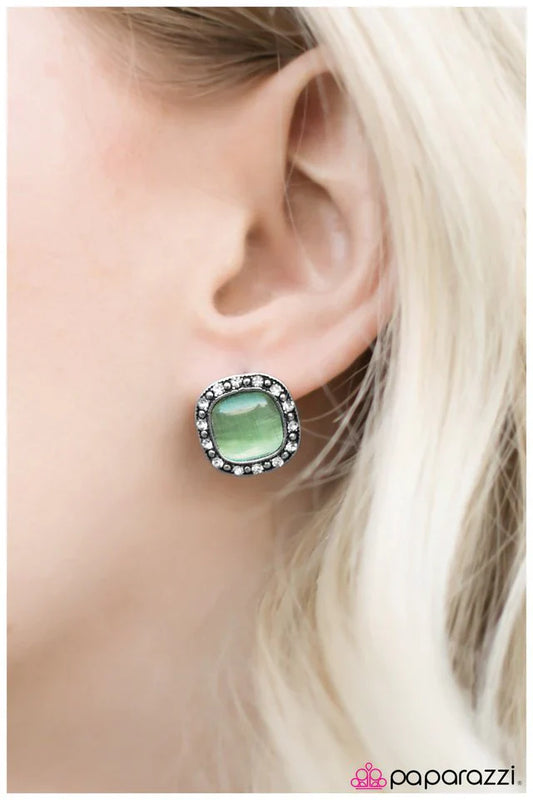 Paparazzi Earring ~ Ice Palace - Green
