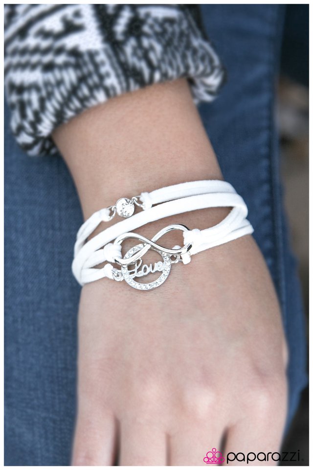 Paparazzi Bracelet ~ I Will Always Love You - White
