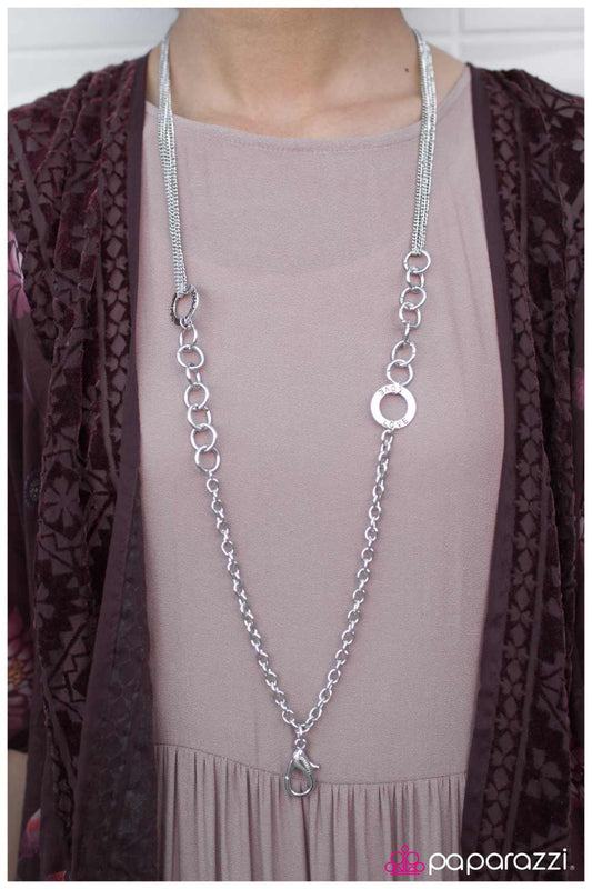 Paparazzi Necklace ~ Tough Love  - Silver