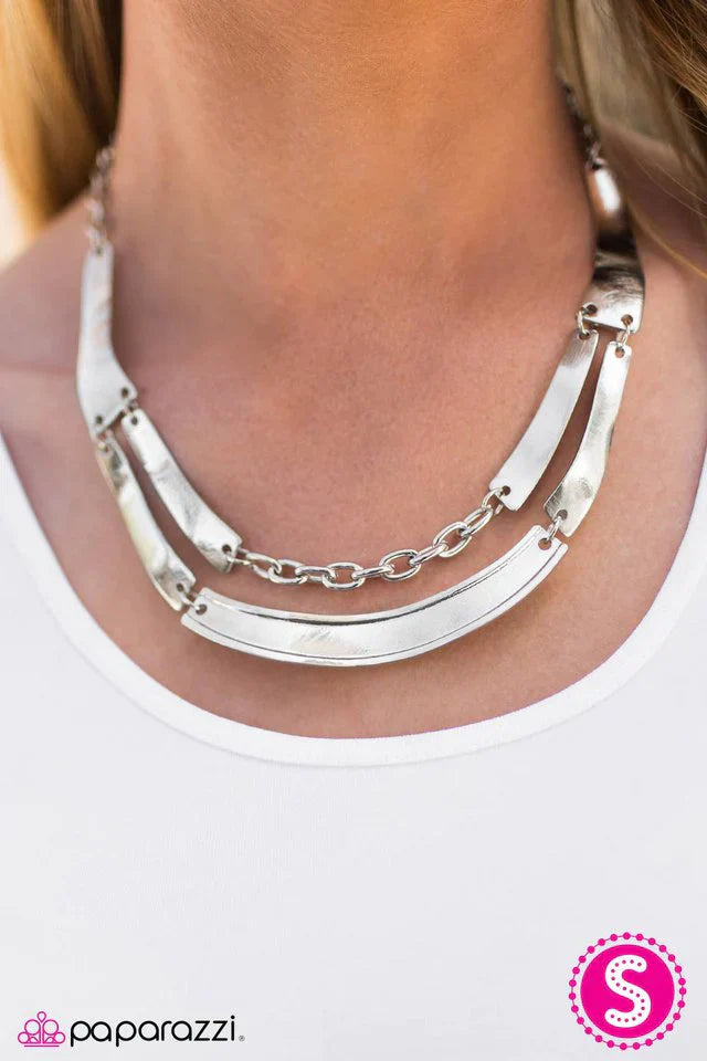Paparazzi Necklace ~ The Champ - Silver