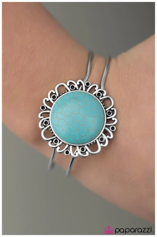 Paparazzi Bracelet ~ Sky Bar - Blue