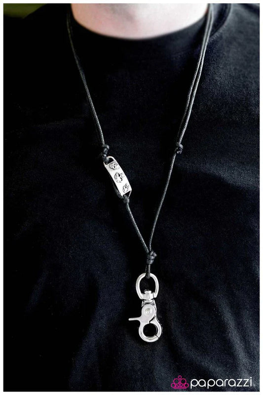Paparazzi Necklace ~ Bad to the Bone - Black