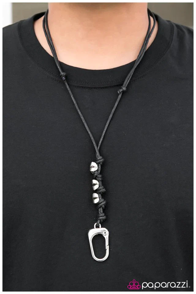 Paparazzi Necklace ~ Man Up - Black