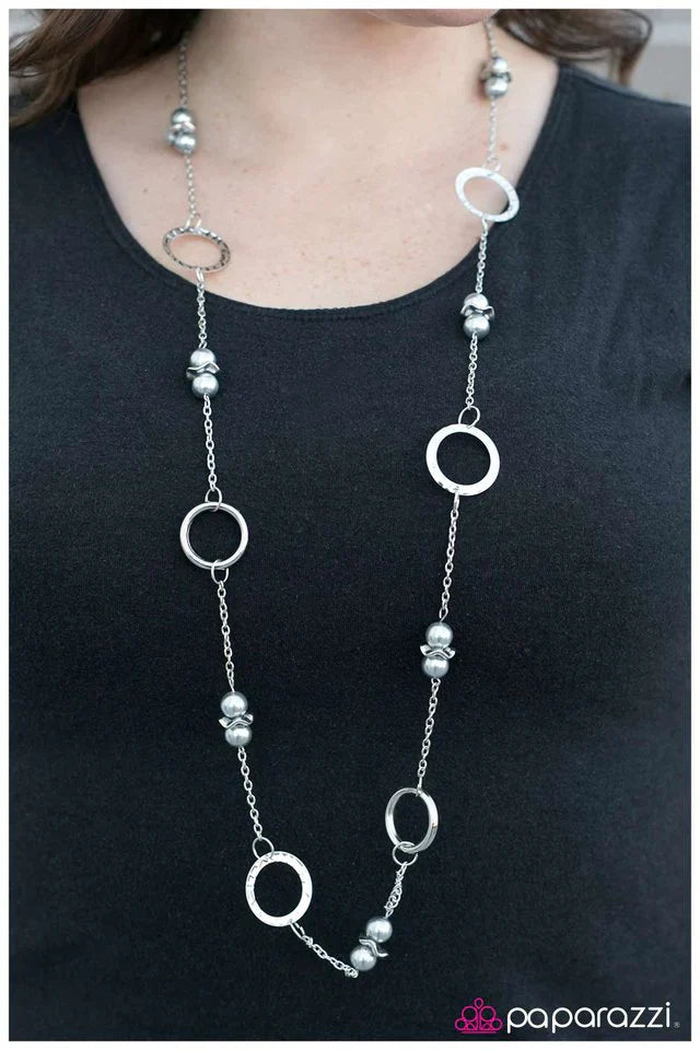 Paparazzi Necklace ~ Call Me Irresistible - Silver