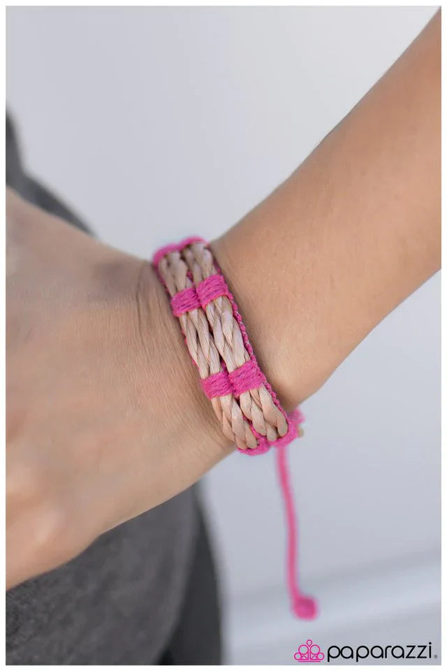Paparazzi Bracelet ~ The Last Straw - Pink