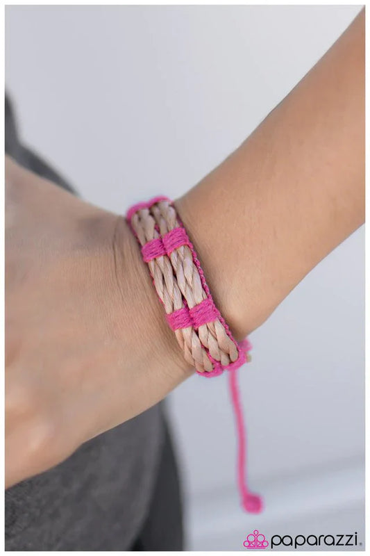 Paparazzi Bracelet ~ The Last Straw - Pink