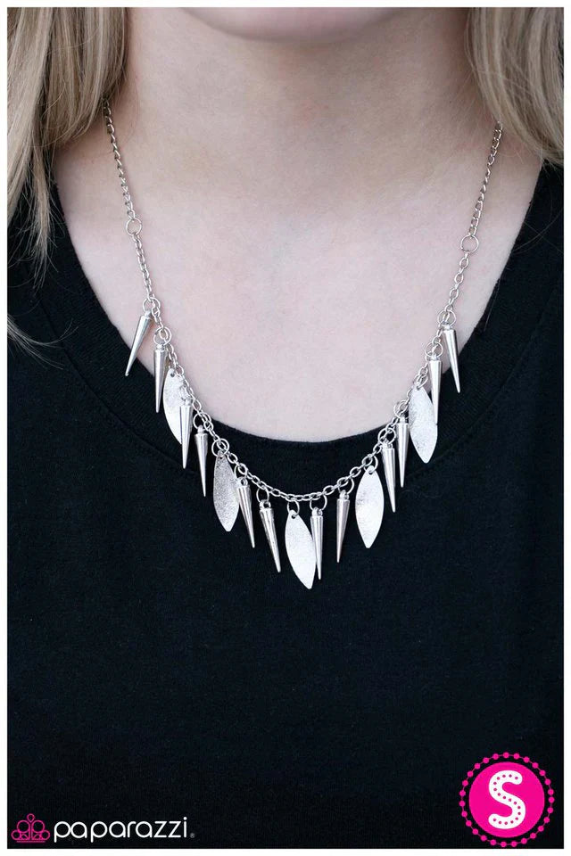 Paparazzi Necklace ~ Jungle Cat - Silver