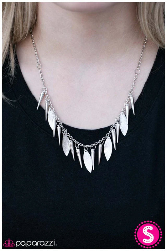 Paparazzi Necklace ~ Jungle Cat - Silver