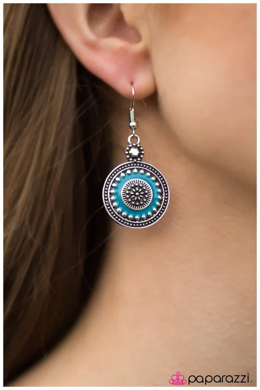 Paparazzi Earring ~ Stop BRIGHT There! - Blue