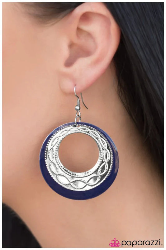 Paparazzi Earring ~ Intertwining Melodies - Blue