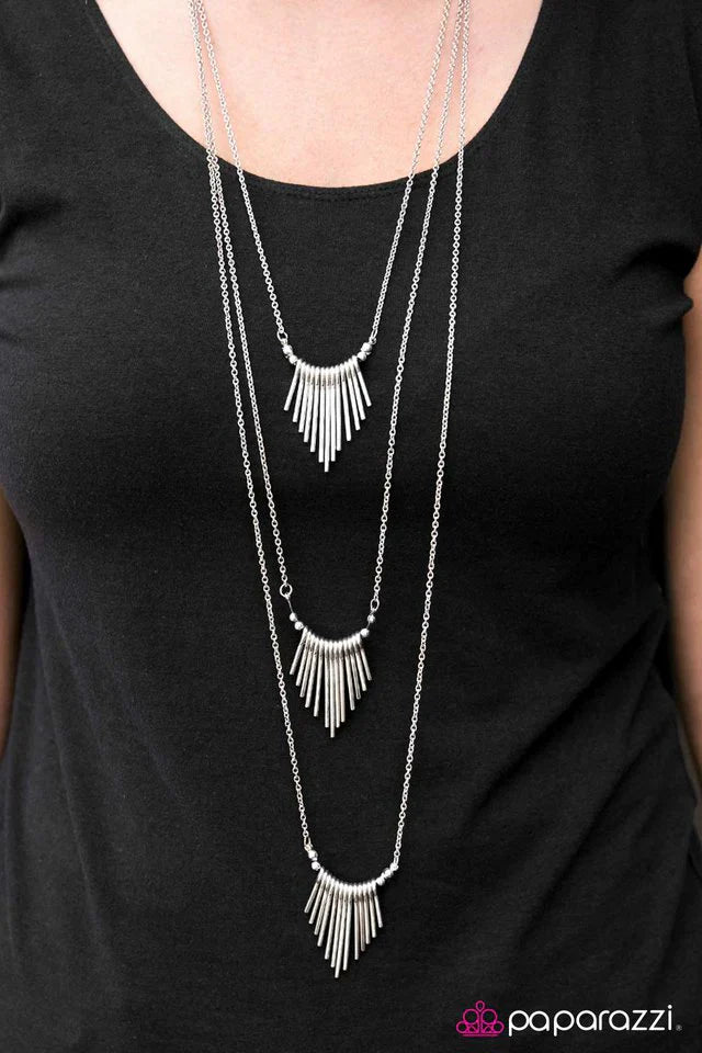 Paparazzi Necklace ~ No Fear! - Silver