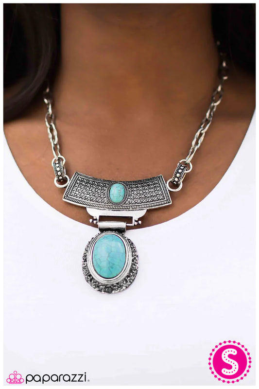 Paparazzi Necklace ~ Dressed To EMPRESS  - Blue