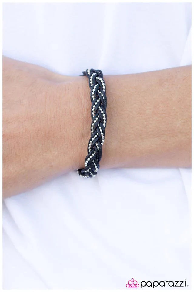 Paparazzi Bracelet ~ Tongue Tied - Black