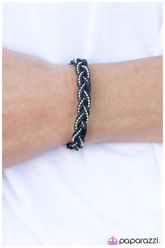 Paparazzi Bracelet ~ Tongue Tied - Black