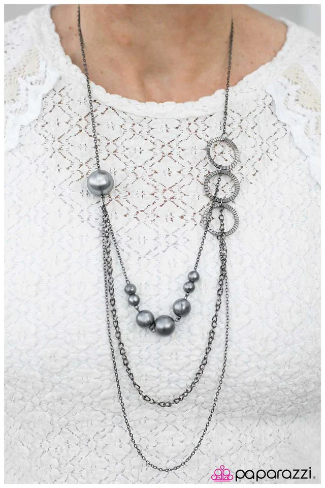 Paparazzi Necklace ~ Youre CRIMPING My Style - Silver