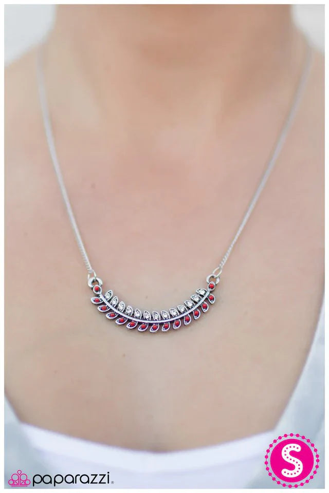 Paparazzi Necklace ~ Im GLISTENING - Red