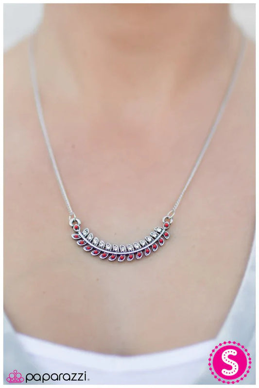 Paparazzi Necklace ~ Im GLISTENING - Red