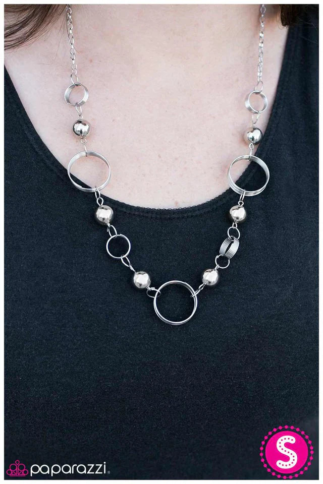 Paparazzi Necklace ~ By Comparison - Silver