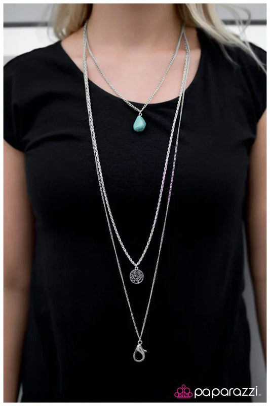 Paparazzi Necklace ~ May The FOREST Be With You - Blue