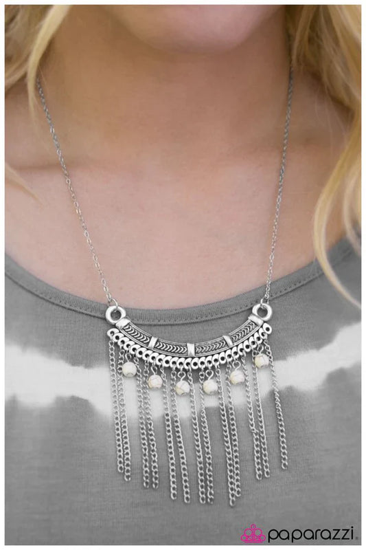 Paparazzi Necklace ~ Salsa Dancer - White