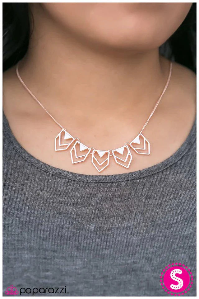 Paparazzi Necklace ~ I Wont Bite - Rose Gold