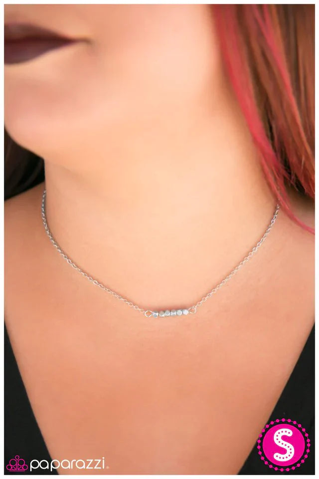 Paparazzi Necklace ~ Small Steps - Silver