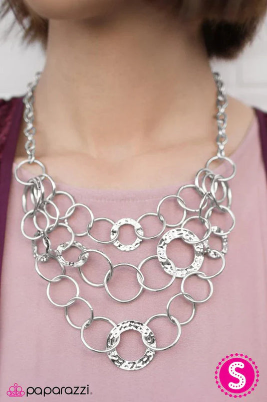 Paparazzi Necklace ~ Surround Sound - Silver