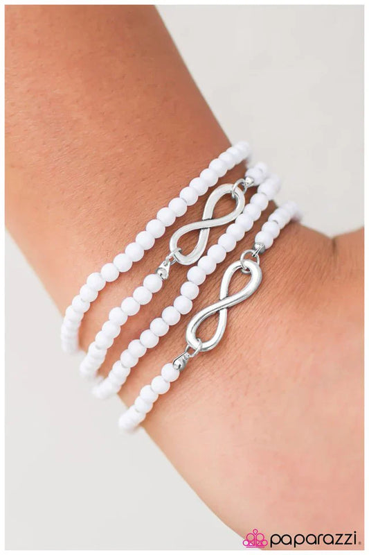 Paparazzi Bracelet ~ One Day At A Time - White