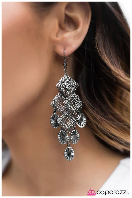 Paparazzi Earring ~ Lets Make Fireworks - Black