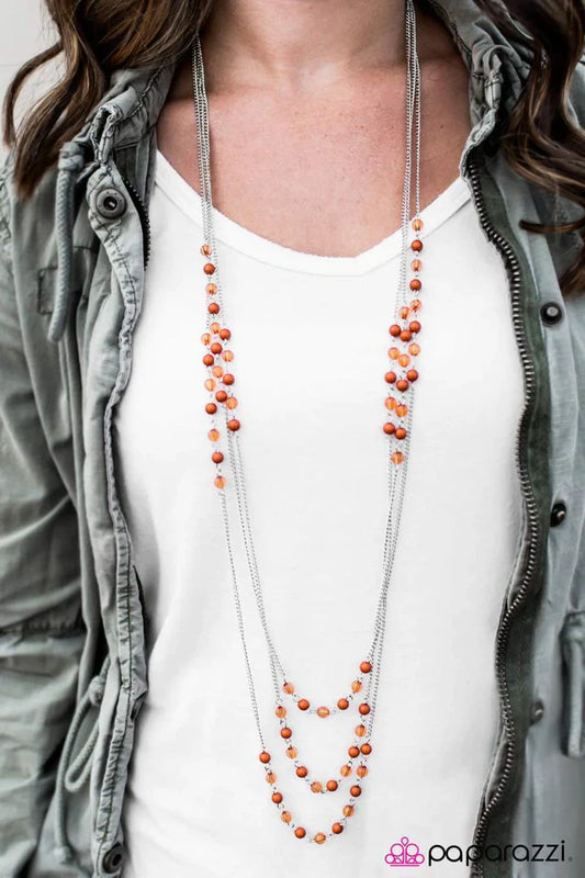 Paparazzi Necklace ~ Color My World - Orange