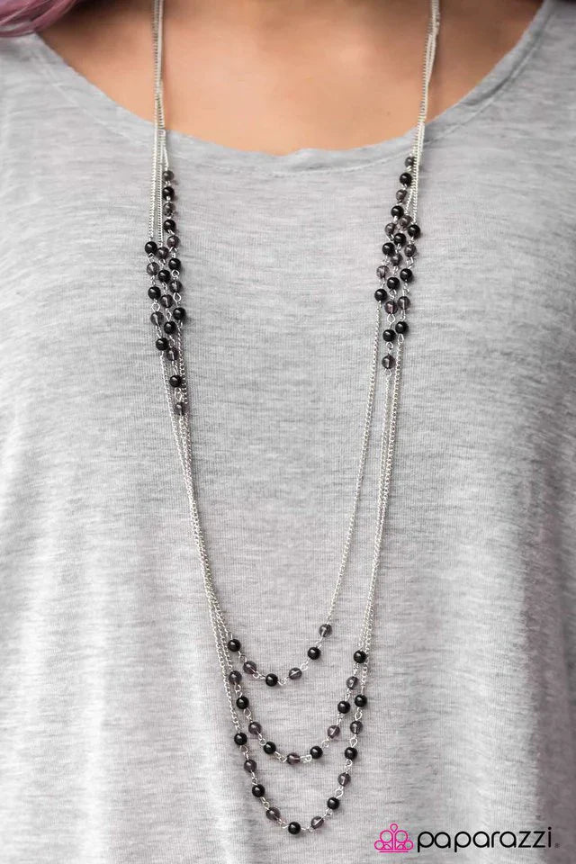 Paparazzi Necklace ~ Color My World - Black