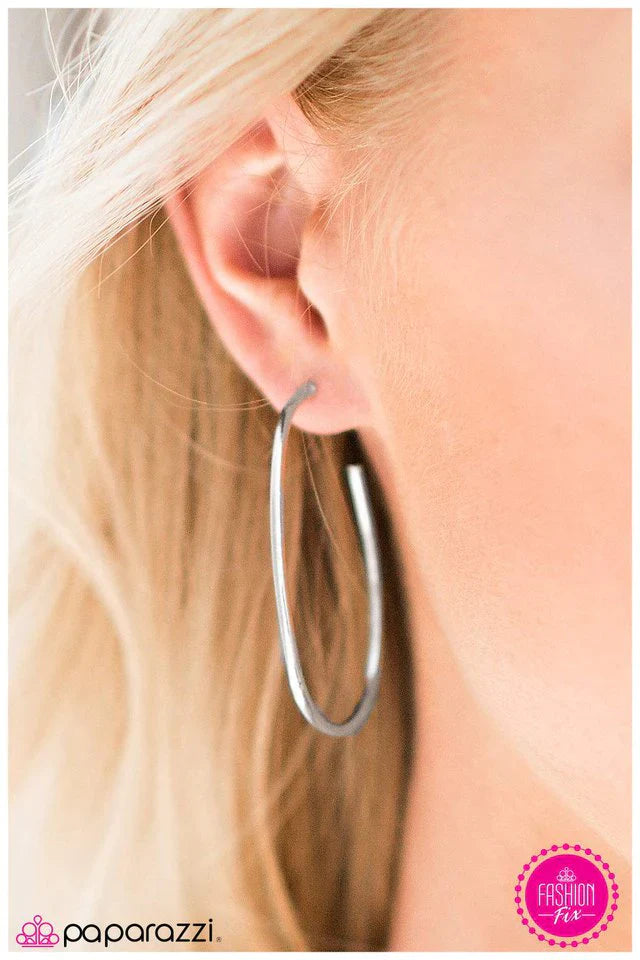 Paparazzi Earring ~ Free Range - Silver