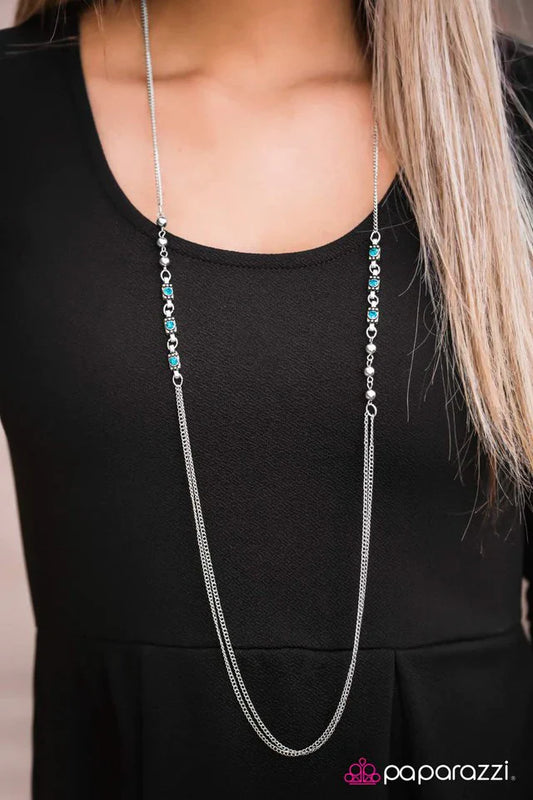 Paparazzi Necklace ~ Midnight Metropolis - Blue