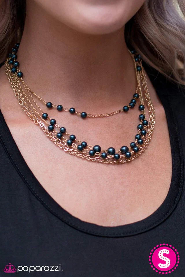 Paparazzi Necklace ~ Pearls Are Always Appropriate - Blue