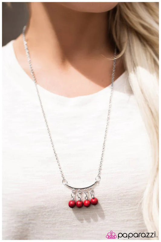 Paparazzi Necklace ~ The Last Ride - Red