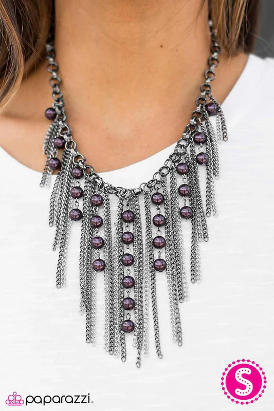 Paparazzi Necklace ~ A Risk I Am Willing To Take - Purple