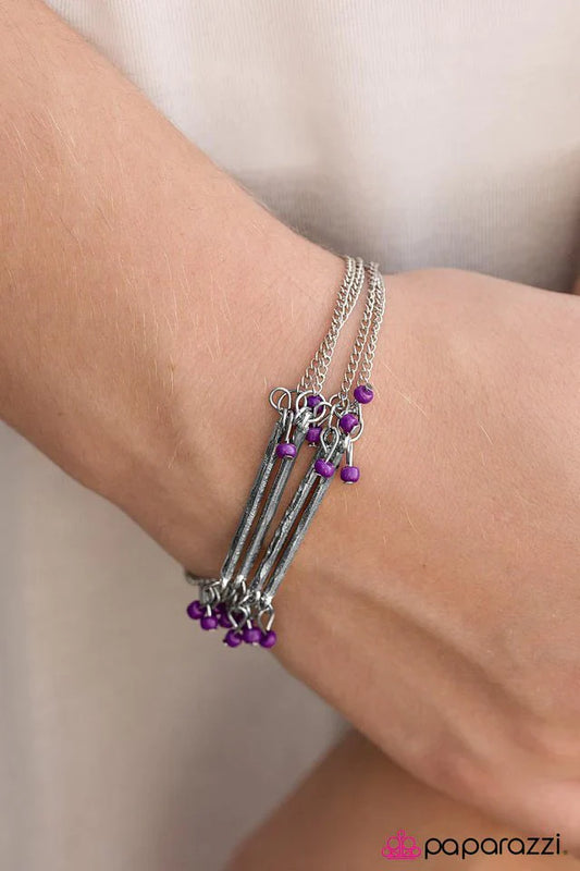 Paparazzi Bracelet ~ Attagirl! - Purple