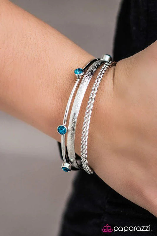 Paparazzi Bracelet ~ Sassy Shimmer - Blue