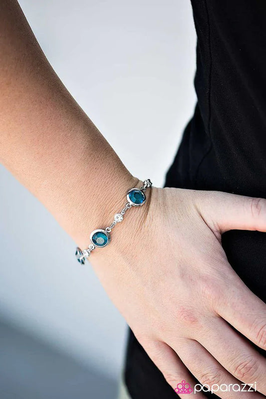 Paparazzi Bracelet ~ Glass Houses - Blue