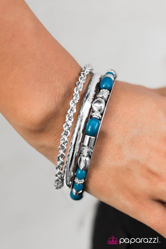 Paparazzi Bracelet ~ Beach Lounge - Blue