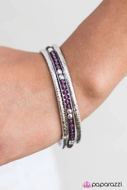 Paparazzi Bracelet ~ GLAM On! - Purple