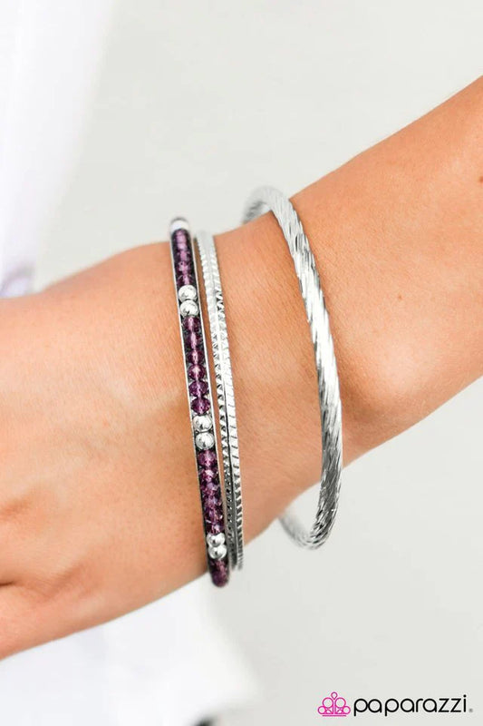 Paparazzi Bracelet ~ Just Stay GLAM! - Purple