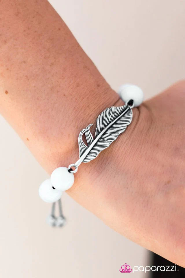 Paparazzi Bracelet ~ Bird Watching - White