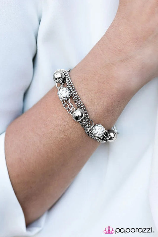 Paparazzi Bracelet ~ Step Aside! - White