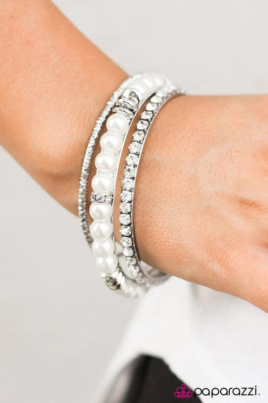 Paparazzi Bracelet ~ Read The REFINED Print - White