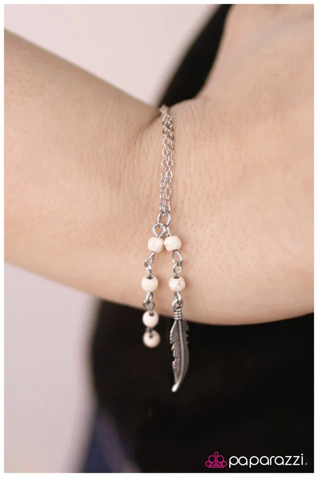 Paparazzi Bracelet ~ Wind Glider - White